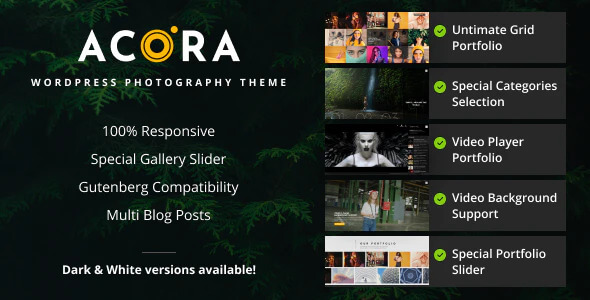 Acora - Photography WordPress Theme
