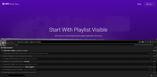 start with playlist visible