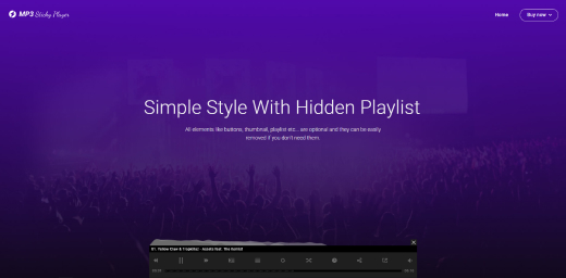 simple style with hidden playlist
