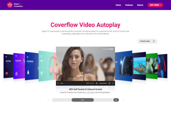 Coverflow Video Autoplay