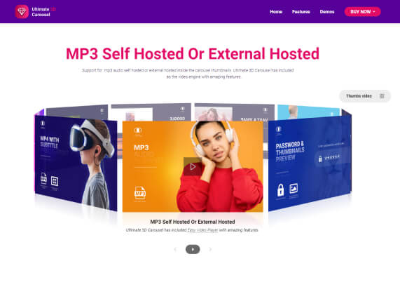 Carousel MP3 Self Hosted Or External Hosted